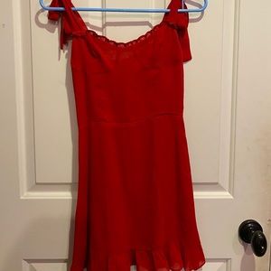 Reformation Christine Red Dress